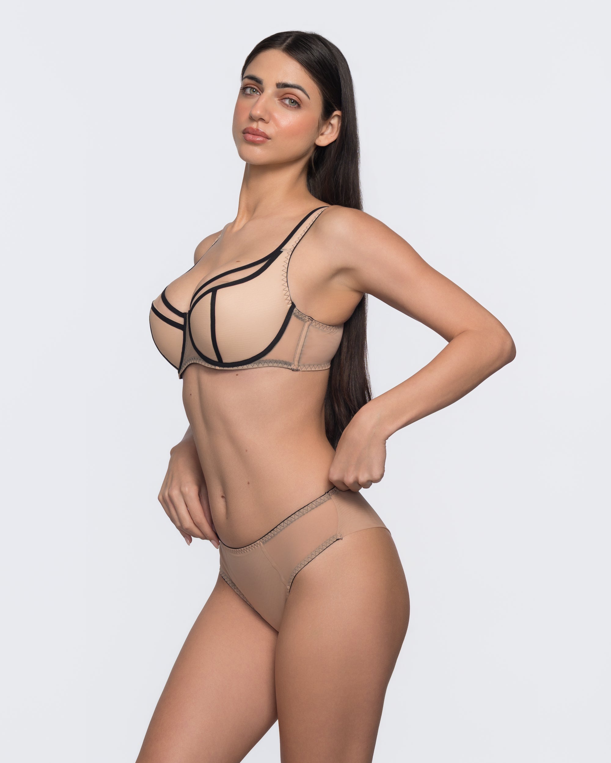 Helen Underwired Full Coverage Bra - Nude